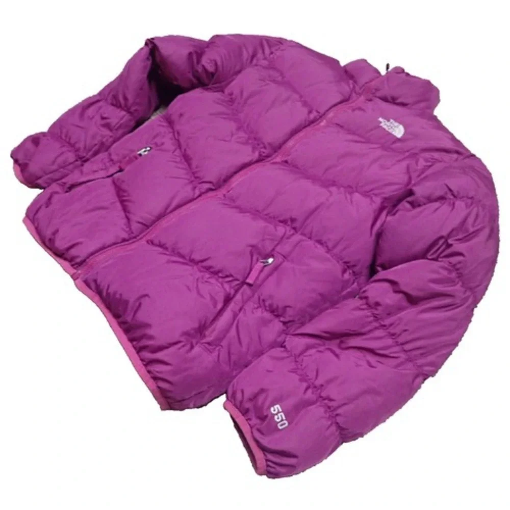 The North Face Puffer Jacket Girls XL Purple Excellent 550‎ Down Aconcagua Coat